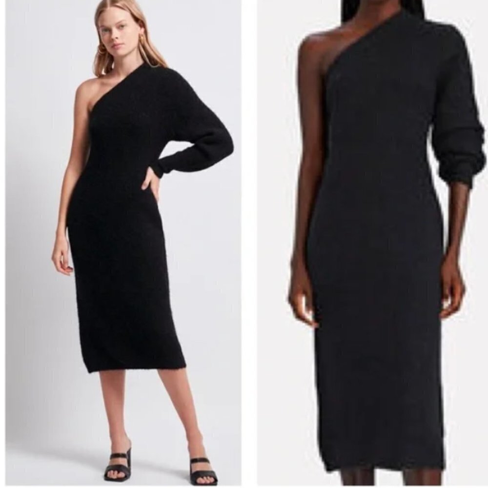 Aje Motocyclette One-Shoulder Midi Dress